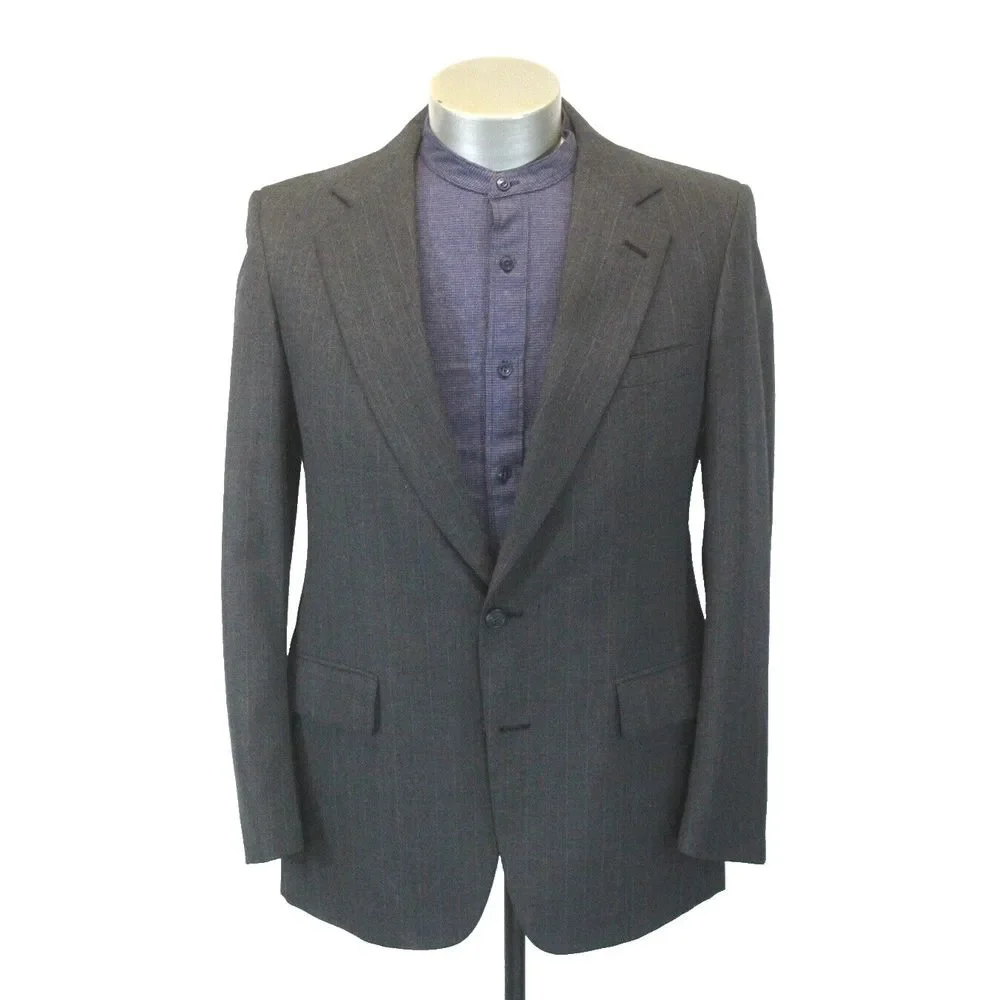 mens‎ charcoal pinstripe Vintage 80s Cricketeer 2pc Pant Suit all season 40 R